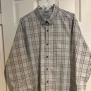 Eddie Bauer Long Sleeve Classic Fit Button Down Shirt Size XL